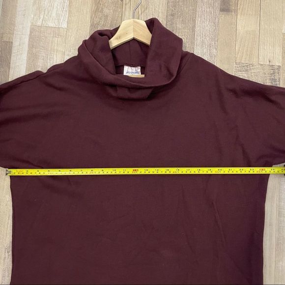 Vintage | Burgundy “Weekenders” Mock Neck Tunic Dress - Picture 8 of 14